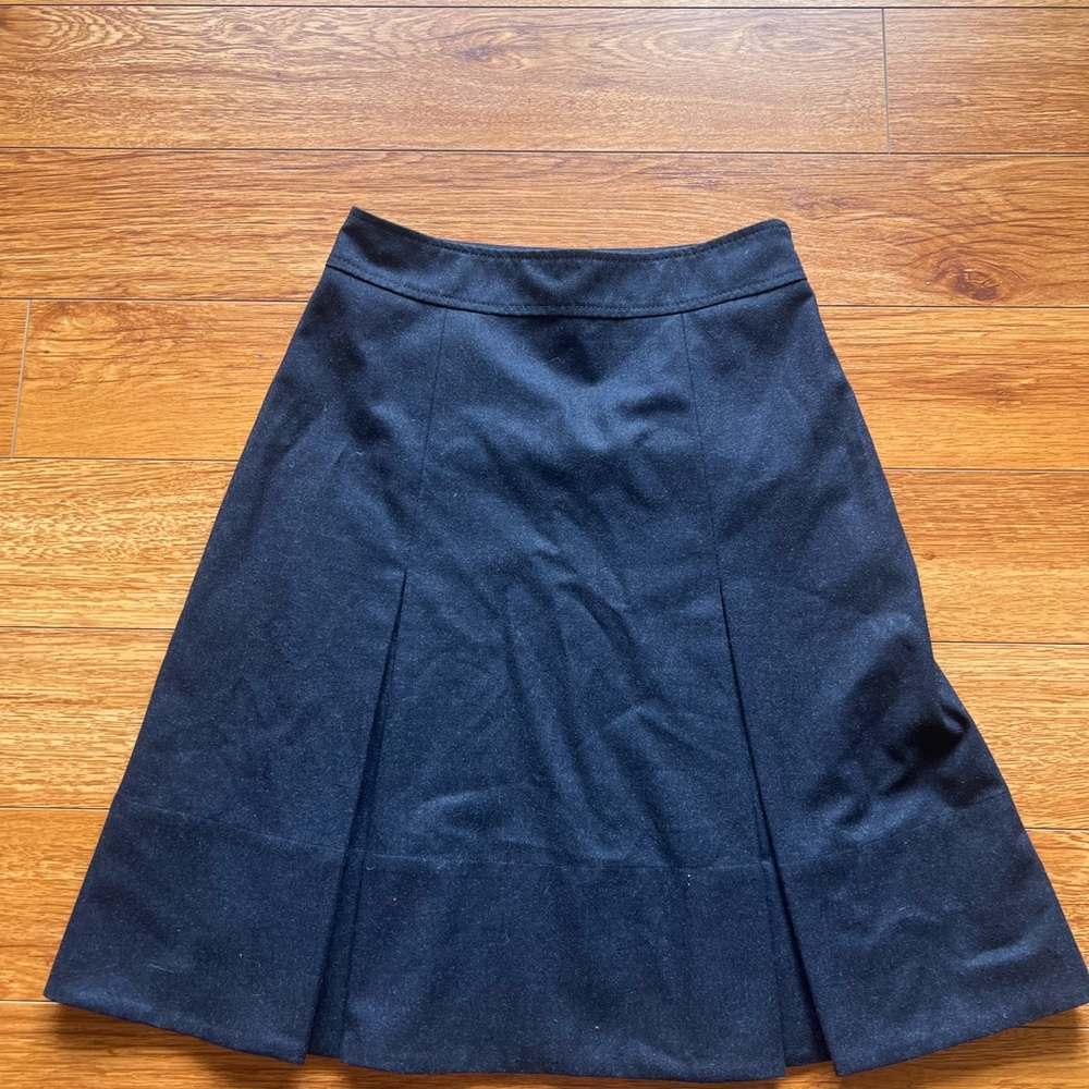 Loro Piana Navy Women's cashmere pleated Skirt